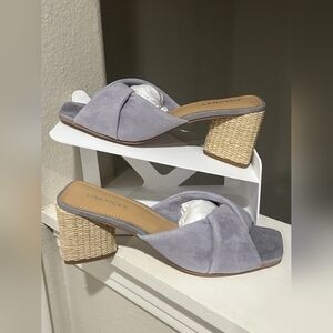 Gray Women's Heeled Sandals